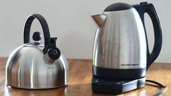 Stovetop tea kettle and electric tea kettle