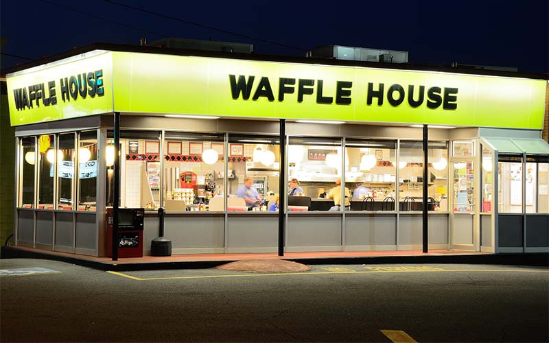 Waffle House is one of the famous restaurants operating 24-7 Waffle House is one of the famous restaurants operating 24-7