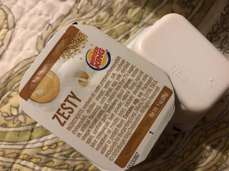What is inside Burger King Zesty