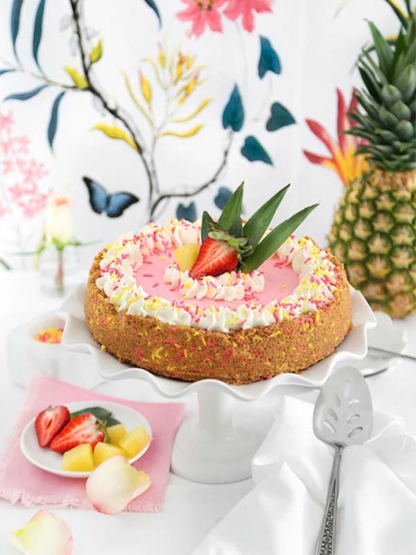 Pink Pineapple Pie is a great cooling treat on hot days Pink Pineapple Pie is a great cooling treat on hot days
